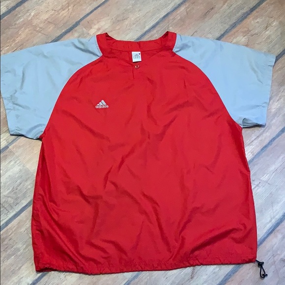 adidas Other - Adidas Windbreaker Red Grey 2XL FIRM PRICE